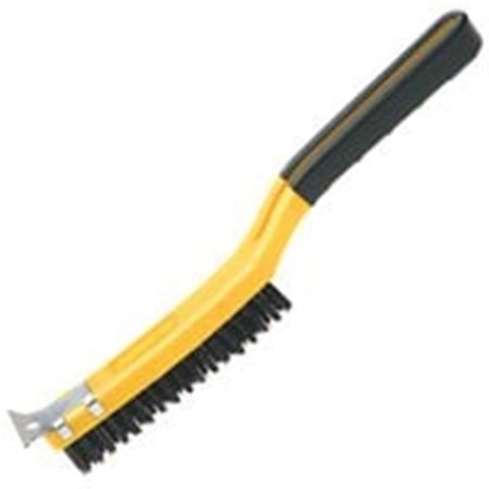 MAKEITHAPPEN SB319 Safety Grip Carbon Steel Brushes & Scraper&#44; 3 x 19 In. MA434389